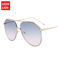 Load image into Gallery viewer, LeonLion 2023 Metal Ocean Lens Sunglasses Women/Men Oval Glasses Eyewear  Retro Vintage Mirror Oculos De Sol Feminino