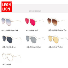 Load image into Gallery viewer, LeonLion 2023 Metal Ocean Lens Sunglasses Women/Men Oval Glasses Eyewear  Retro Vintage Mirror Oculos De Sol Feminino