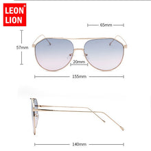 Load image into Gallery viewer, LeonLion 2023 Metal Ocean Lens Sunglasses Women/Men Oval Glasses Eyewear  Retro Vintage Mirror Oculos De Sol Feminino