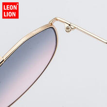 Load image into Gallery viewer, LeonLion 2023 Metal Ocean Lens Sunglasses Women/Men Oval Glasses Eyewear  Retro Vintage Mirror Oculos De Sol Feminino
