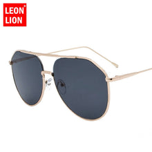 Load image into Gallery viewer, LeonLion 2023 Metal Ocean Lens Sunglasses Women/Men Oval Glasses Eyewear  Retro Vintage Mirror Oculos De Sol Feminino