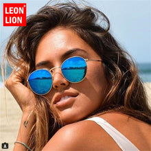 Load image into Gallery viewer, LeonLion 2023 Metal Oval Sunglasses Women Mirror Classic Retro Vintage Street Beat Eyewear Men Driving Oculos De Sol UV400