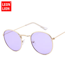 Load image into Gallery viewer, LeonLion 2023 Metal Oval Sunglasses Women Mirror Classic Retro Vintage Street Beat Eyewear Men Driving Oculos De Sol UV400
