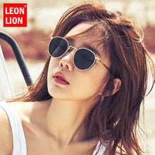 Load image into Gallery viewer, LeonLion 2023 Metal Oval Sunglasses Women Mirror Classic Retro Vintage Street Beat Eyewear Men Driving Oculos De Sol UV400