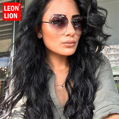 LeonLion 2023 Mirror Ocean Lens Sunglasses Women Brand Designer Vintage Glasses Driving UV400 Street Beat Oculos De Sol Gafas