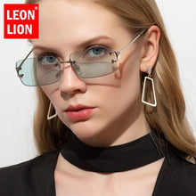 Load image into Gallery viewer, LeonLion 2023 Rectangle Sunglasses Women Rimless Square Sun Glasses Ladies Punk Eyeglasses Women/Men Alloy Glasses Female