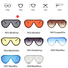 Load image into Gallery viewer, LeonLion 2023 One-piece Sunglasses Women Men  Brand Designer Candies Lens Lady Round Sun Glasses Classic Eyeglasses
