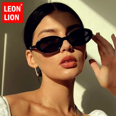 LeonLion 2023 Oval Sunglasses Women Retro Women Sun Glasses  Eyewear For Women/Men Brand Designer Small Frame Gafas De Sol