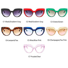 Load image into Gallery viewer, LeonLion 2023 Oversized Cat Eye Sunglasses Women Designer  Eyewear Women/Men Cateye Glasses Vintage Gradient Lens UV400