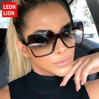 LeonLion 2023 Oversized Sunglasses Women Brand Designer Large Frame Glasses Vintage UV400 Street Beat Oculos De Sol Feminino