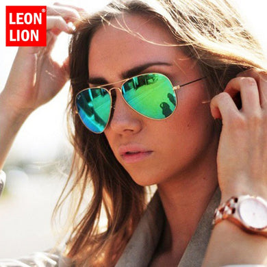 LeonLion 2022 Pilot Mirror Sunglasses Women/Men Brand Designer  Sun Glasses Women Vintage Outdoor Driving Oculos De Sol