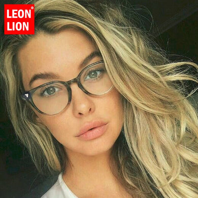 LeonLion 2023 Occhiali da sole in plastica Donna Piccola cornice Occhiali con lenti trasparenti Classic Vintage Outdoor Oculos De Sol Gafas UV400 