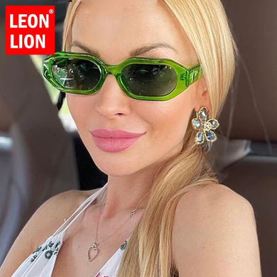 LeonLion 2023 Polygonal Square Sunglasses Women Brand Designer Eyewear Women/Men Small Frame Glasses Men Lentes De Sol Mujer