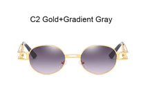 Carica l'immagine nel visualizzatore di Gallery, LeonLion 2023 Punk Sunglasses Women Vintage Oval Glasses Women/Men Vintage Eyewear for Women Steampunk Gafas De Sol Hombre