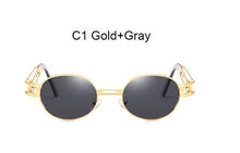 Carica l'immagine nel visualizzatore di Gallery, LeonLion 2023 Punk Sunglasses Women Vintage Oval Glasses Women/Men Vintage Eyewear for Women Steampunk Gafas De Sol Hombre