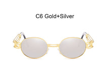 Carica l'immagine nel visualizzatore di Gallery, LeonLion 2023 Punk Sunglasses Women Vintage Oval Glasses Women/Men Vintage Eyewear for Women Steampunk Gafas De Sol Hombre