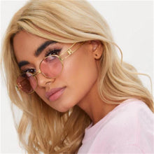 Carica l'immagine nel visualizzatore di Gallery, LeonLion 2023 Punk Sunglasses Women Vintage Oval Glasses Women/Men Vintage Eyewear for Women Steampunk Gafas De Sol Hombre
