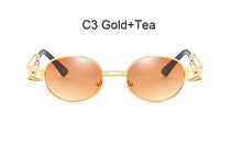 Carica l'immagine nel visualizzatore di Gallery, LeonLion 2023 Punk Sunglasses Women Vintage Oval Glasses Women/Men Vintage Eyewear for Women Steampunk Gafas De Sol Hombre