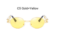Carica l'immagine nel visualizzatore di Gallery, LeonLion 2023 Punk Sunglasses Women Vintage Oval Glasses Women/Men Vintage Eyewear for Women Steampunk Gafas De Sol Hombre