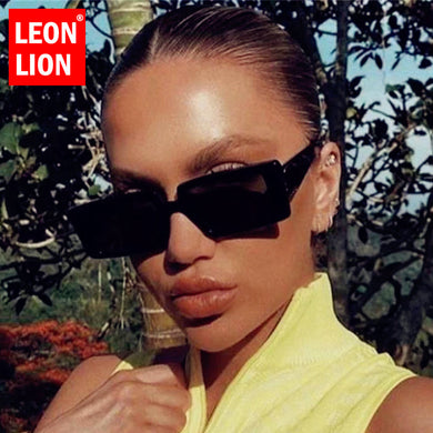 LeonLion 2023 Rectangle Sunglasses Women  Brand Retro Eyewear for Women/Men Small Vintage Eyeglasses Women Oculos De Sol