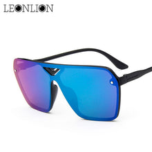 Load image into Gallery viewer, LeonLion 2023 Reflective Siamese Sunglasses Women Designer Mirror  Man/Women Sun Glasses Classic Vintage UV400 Outdoor