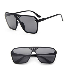 Load image into Gallery viewer, LeonLion 2023 Reflective Siamese Sunglasses Women Designer Mirror  Man/Women Sun Glasses Classic Vintage UV400 Outdoor