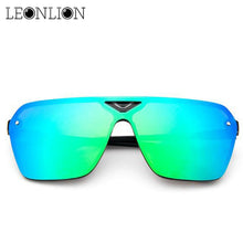 Load image into Gallery viewer, LeonLion 2023 Reflective Siamese Sunglasses Women Designer Mirror  Man/Women Sun Glasses Classic Vintage UV400 Outdoor
