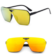 Load image into Gallery viewer, LeonLion 2023 Reflective Siamese Sunglasses Women Designer Mirror  Man/Women Sun Glasses Classic Vintage UV400 Outdoor