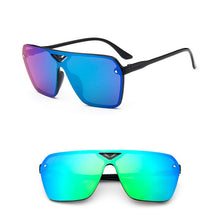 Load image into Gallery viewer, LeonLion 2023 Reflective Siamese Sunglasses Women Designer Mirror  Man/Women Sun Glasses Classic Vintage UV400 Outdoor
