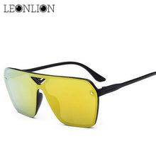 Load image into Gallery viewer, LeonLion 2023 Reflective Siamese Sunglasses Women Designer Mirror  Man/Women Sun Glasses Classic Vintage UV400 Outdoor