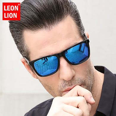 LeonLion 2023 Retro Sunglasses Men  Vintage Sunglasses Men Square Sun Glasses For Men  Brand Lunette Soleil Homme