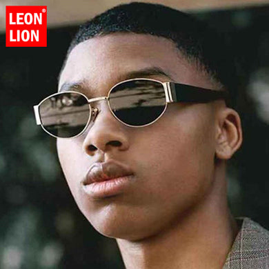 LeonLion 2023 Retro Sunglasses Men Round Vintage Eyeglasses Men/Women  Designer Glasses Men Mirror Oculos De Sol Feminino