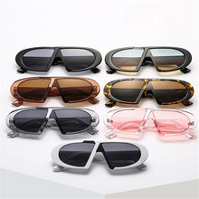 Load image into Gallery viewer, LeonLion 2023 Retro Women Sunglasses Vintage Punk Sunglasses Oval Flat Top Sun Glasses Female Leopard Oculos De Sol Mujer UV400