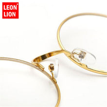 Load image into Gallery viewer, LeonLion 2023 Round Flat Sunglasss Women Vintage Transparent Lens Metal Glasses Outdoor Driving Oculos De Sol Feminino UV400