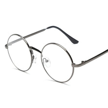 Load image into Gallery viewer, LeonLion 2023 Round Flat Sunglasss Women Vintage Transparent Lens Metal Glasses Outdoor Driving Oculos De Sol Feminino UV400