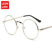 Load image into Gallery viewer, LeonLion 2023 Round Flat Sunglasss Women Vintage Transparent Lens Metal Glasses Outdoor Driving Oculos De Sol Feminino UV400
