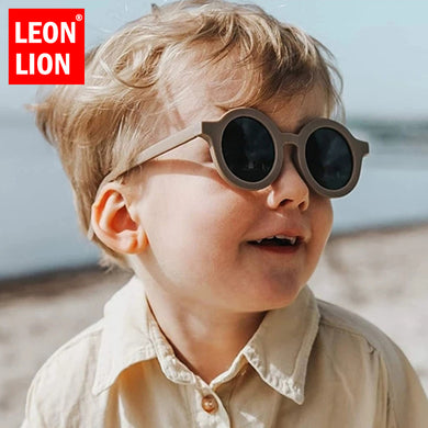 LeonLion 2023 Round Kids Sunglasses for Girls Sunglasses for Kids Cute Personality Baby Anti-UV Colorful Sun Glasses