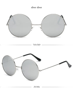 LeonLion 2023 Round Metal Sunglasses Women Candy Color Classic Retro Rainbow Sun Glasses Men Oculos De Sol Masculino UV400