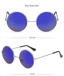 LeonLion 2023 Round Metal Sunglasses Women Candy Color Classic Retro Rainbow Sun Glasses Men Oculos De Sol Masculino UV400