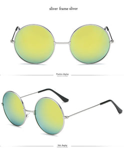 LeonLion 2023 Round Metal Sunglasses Women Candy Color Classic Retro Rainbow Sun Glasses Men Oculos De Sol Masculino UV400