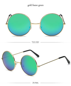 LeonLion 2023 Round Metal Sunglasses Women Candy Color Classic Retro Rainbow Sun Glasses Men Oculos De Sol Masculino UV400