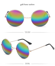 Load image into Gallery viewer, LeonLion 2023 Round Metal Sunglasses Women Candy Color Classic Retro Rainbow Sun Glasses Men Oculos De Sol Masculino UV400