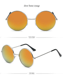 LeonLion 2023 Round Metal Sunglasses Women Candy Color Classic Retro Rainbow Sun Glasses Men Oculos De Sol Masculino UV400