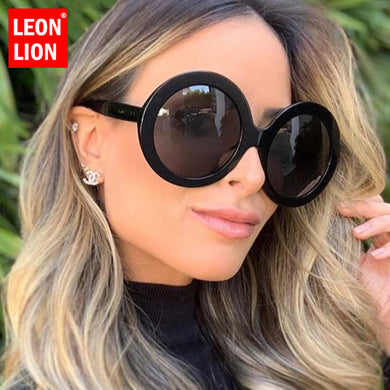LeonLion 2023 Round Oversized Sunglasses Women Oval Sunglasses Women/Men Vintage Glasses for Women  Oculos De Sol Gafas