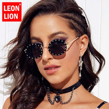 Load image into Gallery viewer, LeonLion 2023 Round Retro Sunglasses Women Diamond Glasses Women  Brand Eyeglasses Women Metal Gafas De Sol Para Hombre