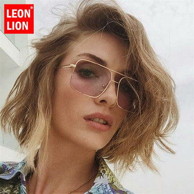 LeonLion 2023 Simple Large Frame Sunglasses Women Quadrilateral Sun Glasses For Women Glasses Feminino Retro Oculos De Sol UV400