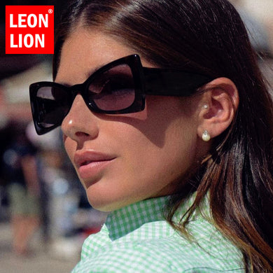LeonLion 2023 Small Cat Eye Sunglasses For Women Vintage Chic Bow Eyewear For Women/Men Gradient Glasses Female Elegant Shades