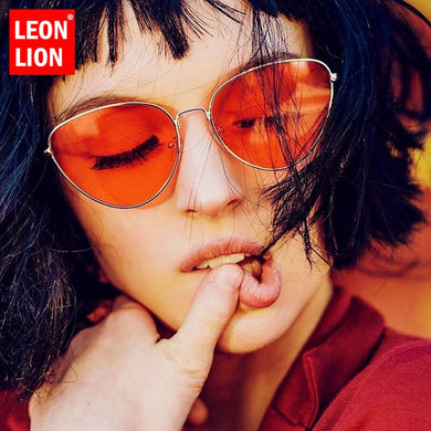 LeonLion 2023 Small Cat Eye Sunglasses Women Brand Designer  Glasses Women Vintage Eyeglasses Women/Men Oculos De Sol Feminino