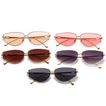 Load image into Gallery viewer, LeonLion 2023 Small Cateye Sunglasses Women Brand Vintage Eyewear Women Metal Punk Glasses Female Shades Oculos Feminino UV400