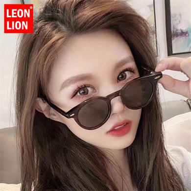 LeonLion 2023 Small Retro Sunglasses Women  Glasses For Women/Men Vintage Eyeglasses Women Mirror Oculos De Sol Feminino